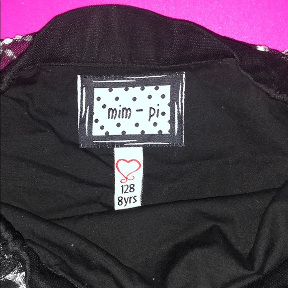 NWOT Mim-Pi BLK layered embroidered girls skirt - Picture 2 of 5